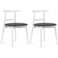 Konsimo Holzstuhl LILIO grau 2er Set