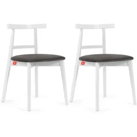 Konsimo Holzstuhl LILIO grau 2er Set