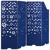 Beliani Büro-Raumteiler Starry 240 x 180 cm Marineblau