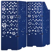 Beliani Raumteiler 240 x 180 cm Marineblau