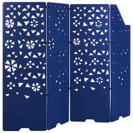 Beliani Raumteiler 240 x 180 cm Marineblau