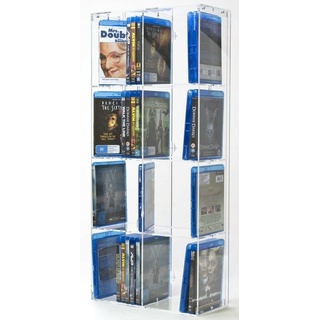 SORA Blu-ray Modulregal mit transparenter Rückwand für bis zu 84 Blu-ray-Cases
