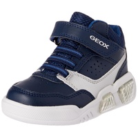 GEOX J ILLUMINUS Boy Sneaker, Navy/Silver, 35 EU