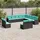vidaXL Gartensofa-Set 13-tlg. schwarz