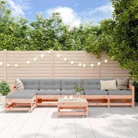 vidaXL Garten-Lounge-Set 7-tlg. Massivholz Douglasie braun