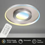 Brilo Briloner LED Deckenleuchte Matt Nickel-Chrom 1xLED-Platine/25W