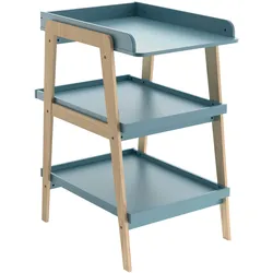 Wickelkommode DEMEYERE GROUP "Tsuga", blau (balu), B:58cm H:101,2cm T:75cm, MDF, Wickelkommoden, Wickelkommode PRAKTISCHE DESIGN