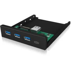 ICY BOX IB-HUB1418-i3 Frontpanel mit USB 3.0 Type-A und Type-C Hub