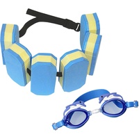 Best Sporting Schwimmgürtel Set Taucherbrille Delphin, 6 Paddle, blau