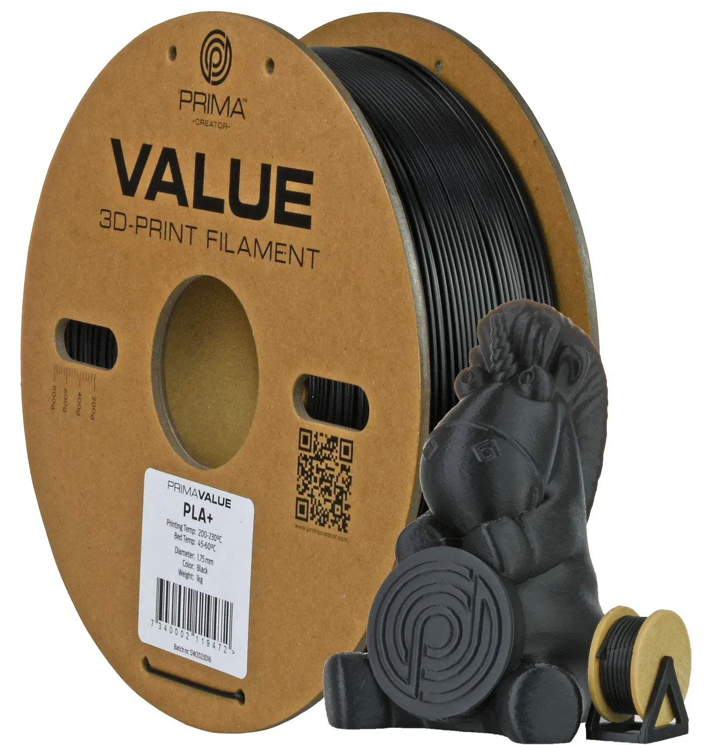 PrimaValue PLA+, Filamentgröße: 1.75mm, Gewicht: 1 kg, Farbe: Marble