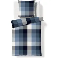 FLEURESSE Bettwäsche Porto 135 x 200 cm Satin Blau