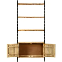 vidaXL Bücherregal 4 Ebenen 80x30x180 cm Raues Mangoholz