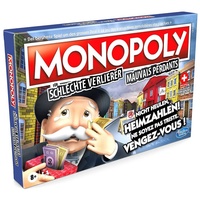 Hasbro Spiel, Brettspiel Monopoly - Für schlechte Verlierer (deutsch/französisch) blau