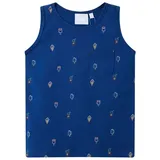 vidaXL Kinder-Tanktop Dunkelblau 116 – Weich & mit coolem Eis-Print - 116