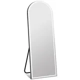 Vente-Unique Standspiegel, Schwarz, Metall, Uni, Rechteckig, 60x150x3 cm, Spiegel, Standspiegel