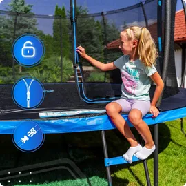 Thunder Gartentrampolin Ultra 366 cm inkl. Sicherheitsnetz Blau
