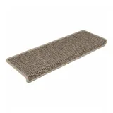 vidaXL Treppenmatten Selbstklebend Sisal 15 Stk. 65x21x4cm Dunkelbeige