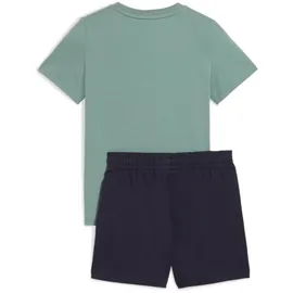 Puma Jungen ESS No.1 Logo Tee and Shorts Set PS Gestrickte Anzüge, Green Moon-New Navy,