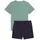 Puma Jungen ESS No.1 Logo Tee and Shorts Set PS Gestrickte Anzüge, Green Moon-New Navy,