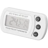 Fdit 2 Stück Haushalts-Gefrierschrank-Kühlthermometer, Kühlschrank-Vitrine-Thermometer, Digitalanzeige, Wasserdichtes Kühlschrank-Thermometer