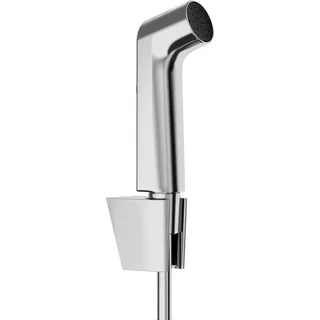 Hansgrohe Bidette Handbrause 1jet S mit Porter S Brausehalter und Brauseschlauch 125 cm,