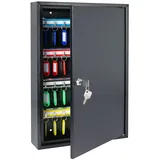 HMF Schlüsselschrank 64 Haken, 45 x 30 x 8 cm Schwarz