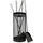 Relaxdays Kaminbesteck 5-tlg. Set im Eimer Edelstahl 0,30 m Schwarz