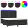 vidaXL Boxspringbett mit Matratze & LED Schwarz 180x200 cm Kunstleder