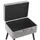 Beliani Sitzhocker mit Stauraum Samt 52 x 46 x 36 cm Grau