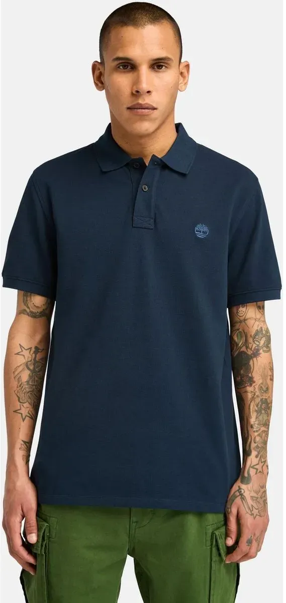 Timberland Mens Pique Short Sleeve Polo dark sapphire XXL