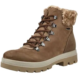 Schnürstiefelette IMAC "Imac Stiefelette Nubukleder", Damen, Gr. 38, braun, Nubukleder, casual, Schuhe