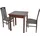 Hofmann Living And More Essgruppe "3tlg. Tischgruppe", schwarz (nussbaum, nachbildung, schwarz, nussbaum, nachbildung), B:45cm H:95cm T:48cm, FSC-zertifiziertes Massivholz, HOFMANN LIVING AND MORE, Sitzmöbel-Sets, Essgruppe, Stühle montiert