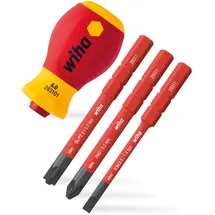 Wiha Bit-Schraubendreher slimVario electric Stubby 4-tlg. PH2 gelb/rot