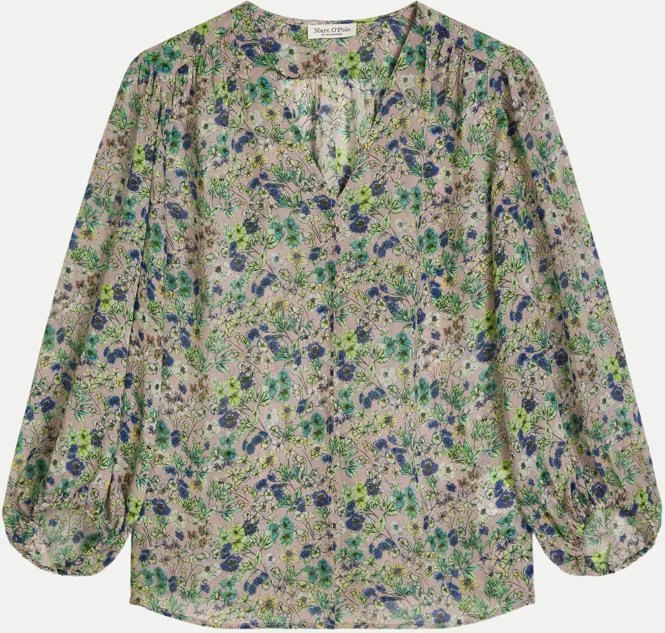 Bluse mit floralem Print Mehrfarbig 38