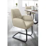 W.Schillig Freischwinger "ole", Gestell in schwarz pulverbeschichtet), grau