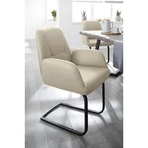 W.Schillig Freischwinger "ole", Gestell in schwarz pulverbeschichtet), grau