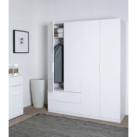 Composad Drehtürenschrank LOUVE 162 x 200 x 58 cm Weiß