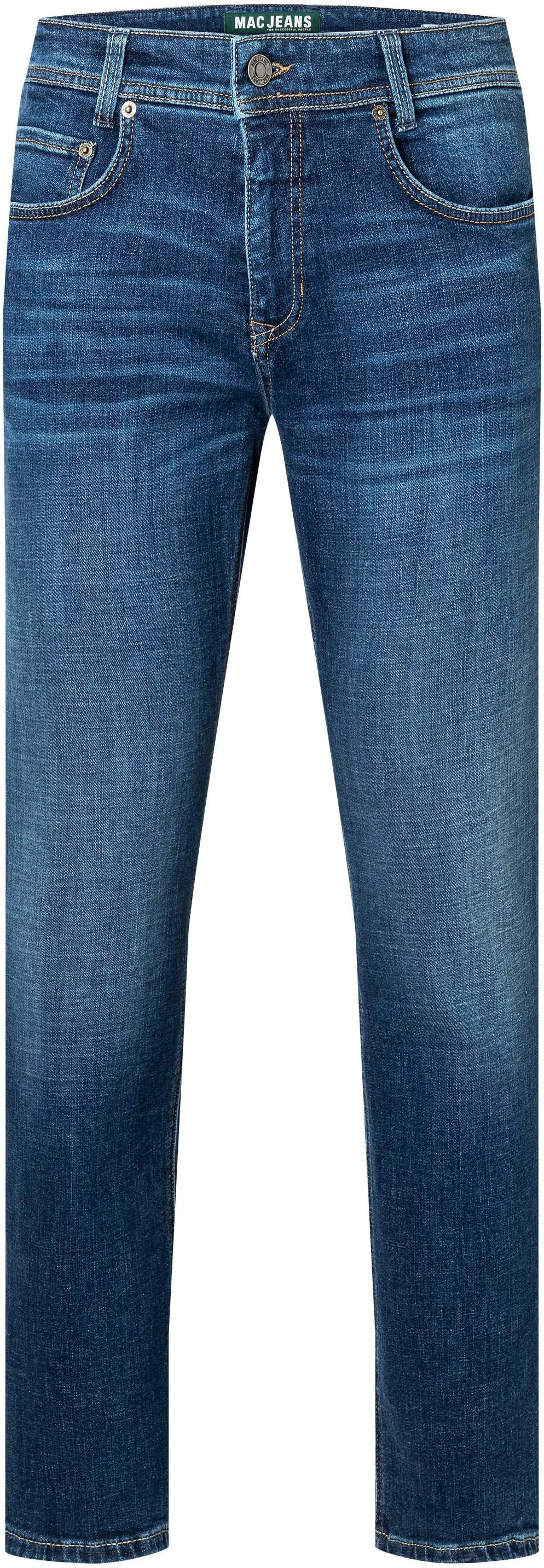 Straight-Jeans MAC "Arne" Gr. 36, Länge 32, blau (dark blue) Herren Jeans Straight Fit in gepflegter Optik, mit Stretch