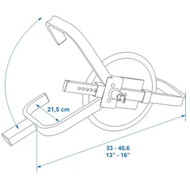PRO PLUS Radkralle mit Stahlplatte 13-16 Zoll