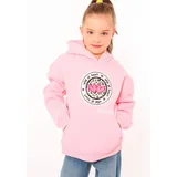 Zwilling Zwillingsherz Hoodie "Kelly-Kids" mit rundem Leo Motiv für Mädchen rosa 146/152