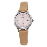 ORIENT iO Natural & Plain RN-WG0412P Quarz Solar Uhr Leder Band 27.6mm Neu