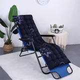 Morbuy Deckchair Auflagen für Gartenliegen, Sonnenliege Kissen Tragbare Garten Innenhof Gepolstertes Bett Relax-Liegestuhl Sitzauflage für Deckchair, Innen, Außen (48 * 150cm,Sternschnuppe blau)