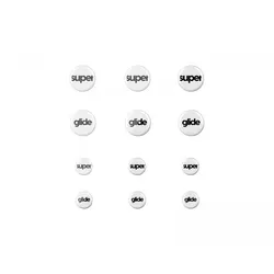 Superglide Glas Skates Dots - Universal - 6mm + 9mm - 12 pcs