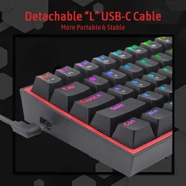 Redragon K617 RGB rote Schalter QWERTY