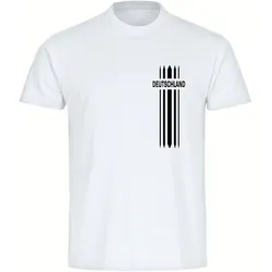 multifanshop Kinder T-Shirt - Deutschland - Streifen - Druck schwarz - Kind