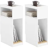 SoBuy Nachtschrank FBT171 20 x 35 x 60 cm Weiß