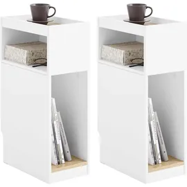 SoBuy Nachtschrank FBT171 20 x 35 x 60 cm Weiß