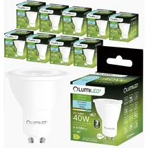 Lumiled LED-Glühbirne 10er Set GU10 3,4 W Kaltweiß 6500 K 38°