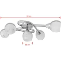 VidaXL Deckenleuchte mit Glasschirmen 5 x E14