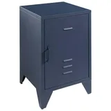 Vipack Nachtschrank, blau Metall, 40x60x40 cm Schlafzimmer, Nachttische